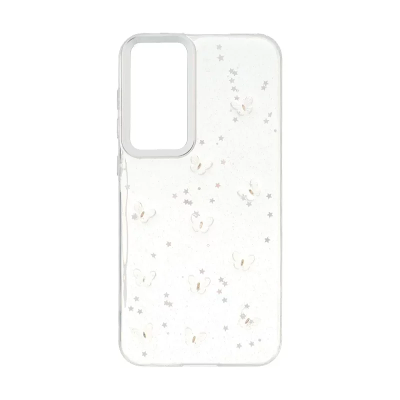 قاب رزینی اکلیلی طرح برجسته لنز سیلور Samsung Galaxy S23 FE - کد 298 - تصویر 2