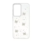 قاب رزینی اکلیلی طرح برجسته لنز سیلور Samsung Galaxy S25 FE - کد 305