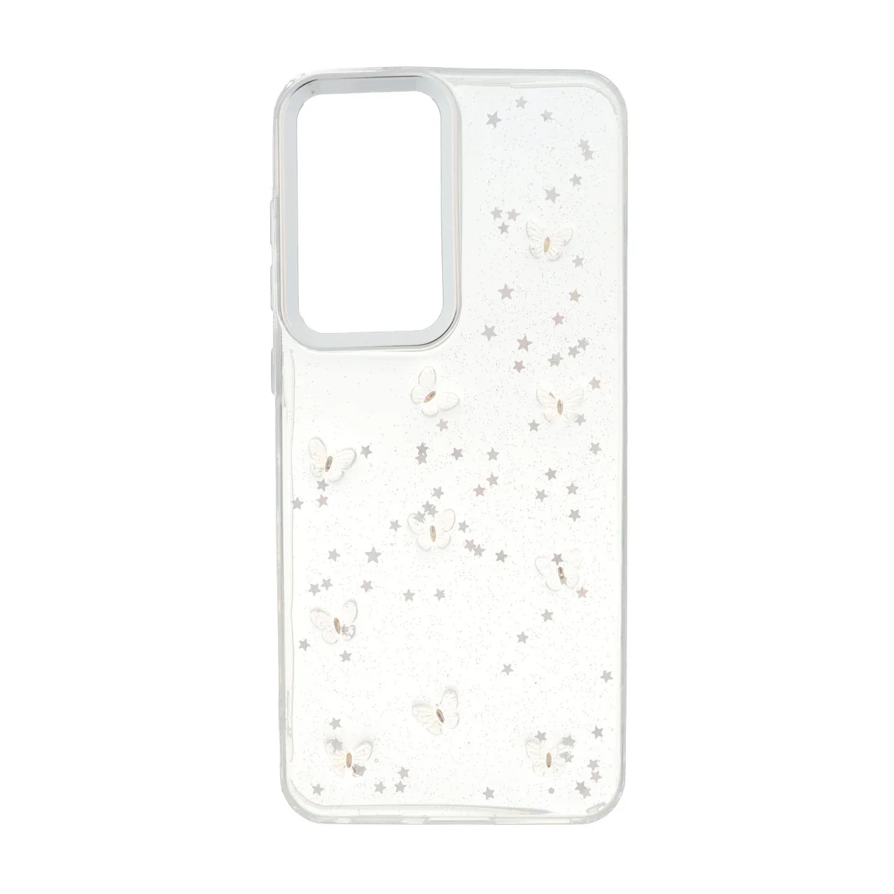 19178-1737212-1 قاب رزینی اکلیلی طرح برجسته لنز سیلور Samsung Galaxy S25 FE - کد 307 - تصویر 1