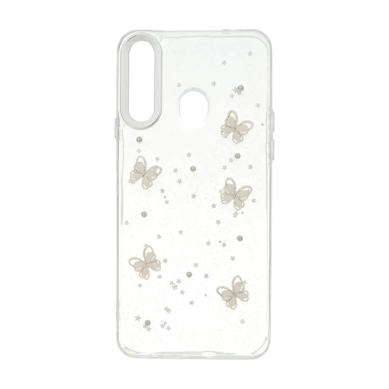 19178-1737308-1 قاب رزینی اکلیلی طرح برجسته لنز سیلور Samsung Galaxy A20s - کد 355 - تصویر 1