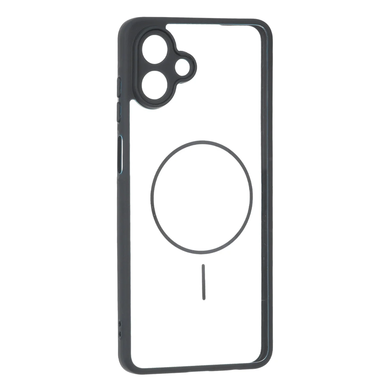 19178-1737578-1 قاب پشت سخت شفاف محافظ لنزدار طرح مگ سیف دور رنگی Samsung Galaxy A07 - مشکی - تصویر 1