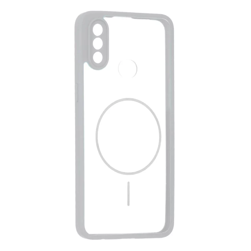 قاب پشت سخت شفاف محافظ لنزدار طرح مگ سیف دور رنگی Samsung Galaxy A10s - طوسی - تصویر 2