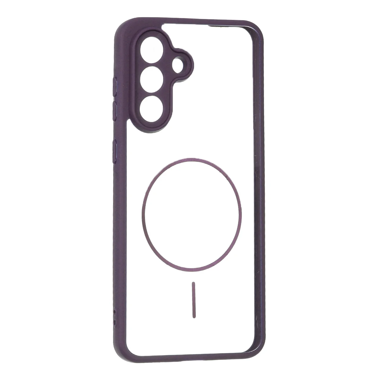 19178-1737678-1 قاب پشت سخت شفاف محافظ لنزدار طرح مگ سیف دور رنگی Samsung Galaxy A56 / A36 - بنفش - تصویر 1