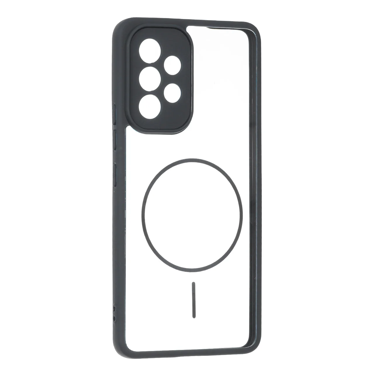 19178-1737698-1 قاب پشت سخت شفاف محافظ لنزدار طرح مگ سیف دور رنگی Samsung Galaxy A53 - مشکی - تصویر 1
