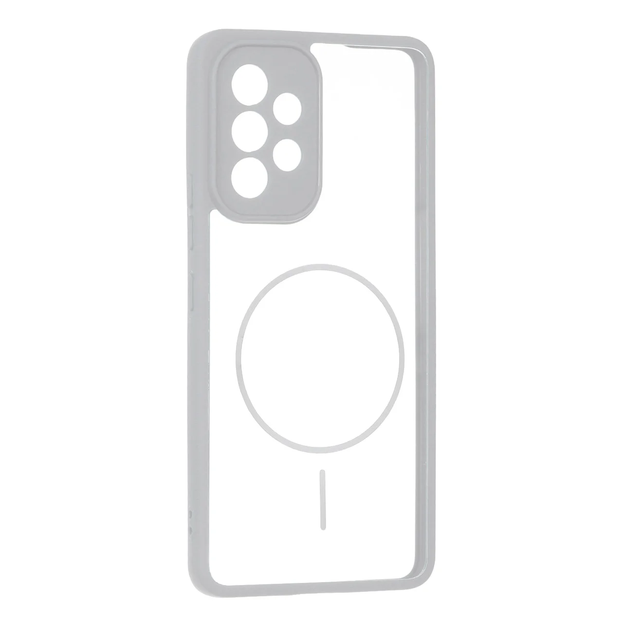 19178-1737700-1 قاب پشت سخت شفاف محافظ لنزدار طرح مگ سیف دور رنگی Samsung Galaxy A53 - طوسی - تصویر 1