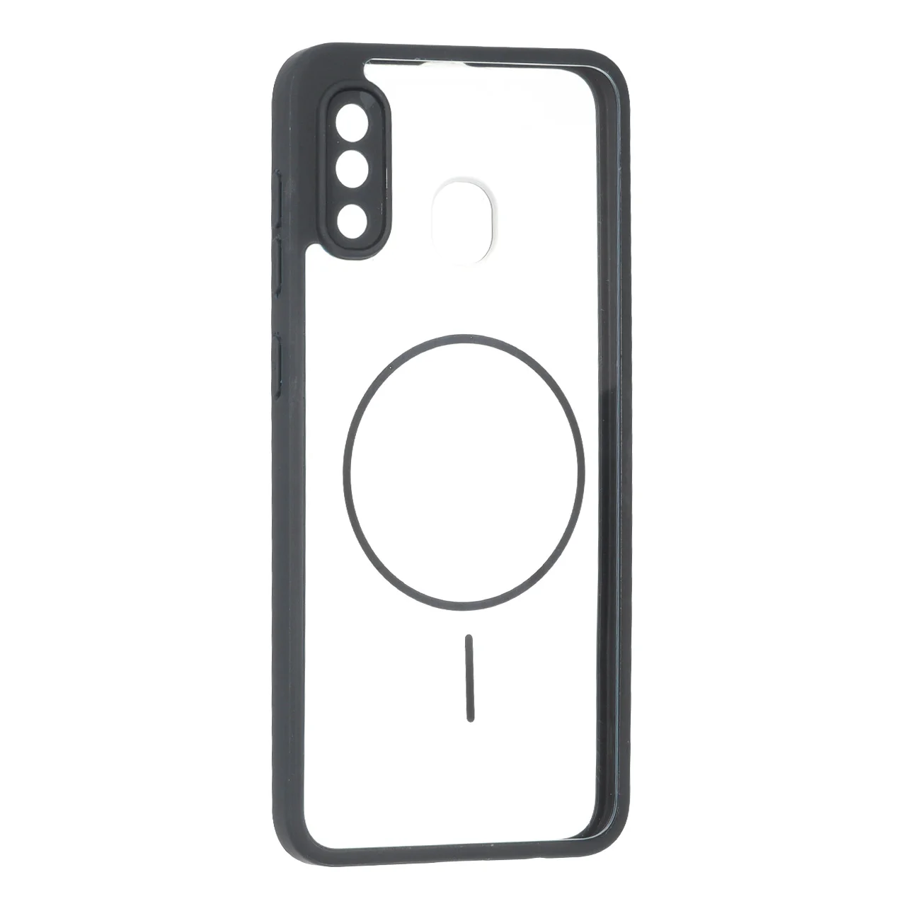 19178-1737714-1 قاب پشت سخت شفاف محافظ لنزدار طرح مگ سیف دور رنگی Samsung Galaxy A30 / A20 - مشکی - تصویر 1