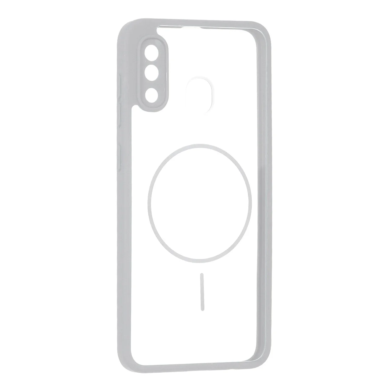 19178-1737716-1 قاب پشت سخت شفاف محافظ لنزدار طرح مگ سیف دور رنگی Samsung Galaxy A30 / A20 - طوسی - تصویر 1