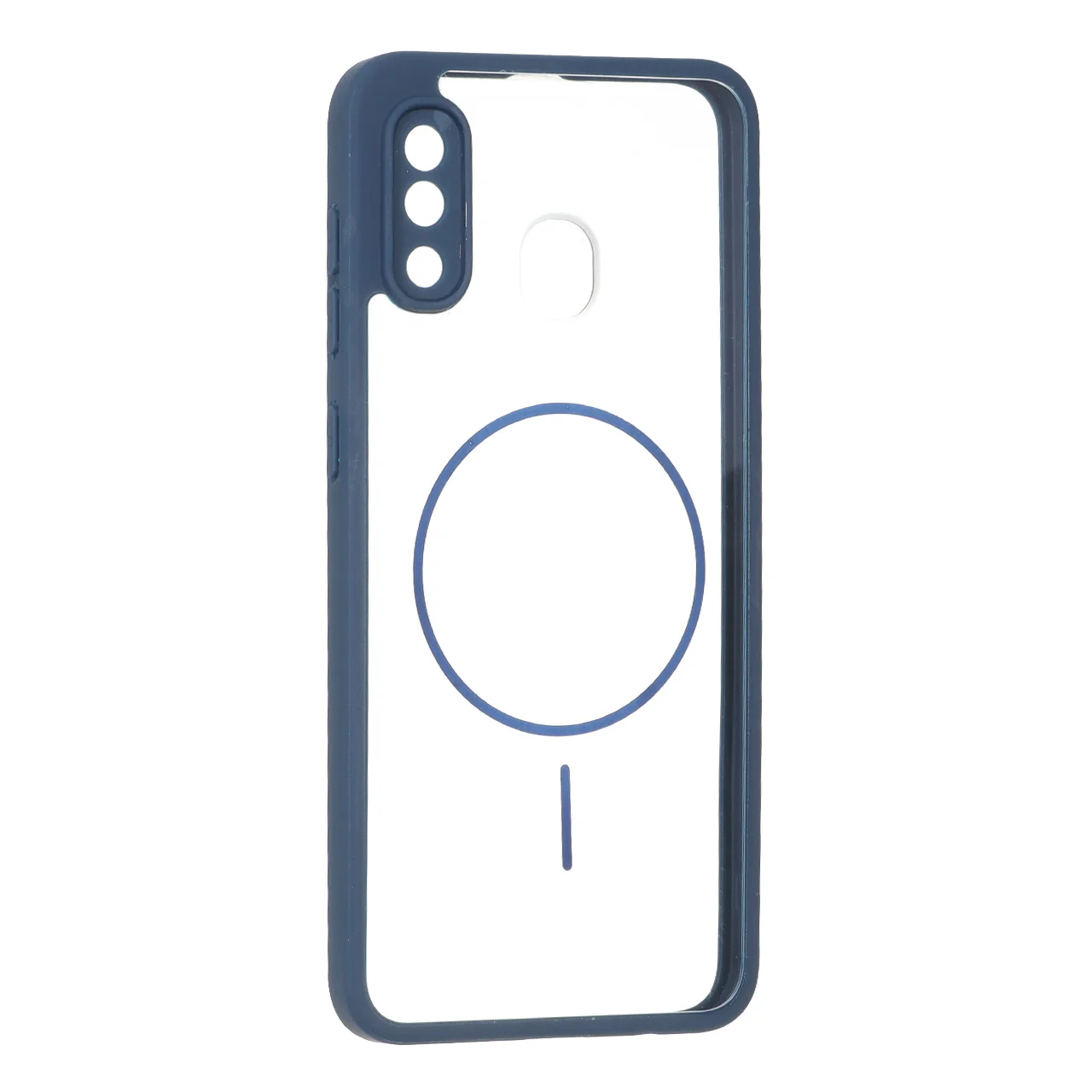 19178-1737720-1 قاب پشت سخت شفاف محافظ لنزدار طرح مگ سیف دور رنگی Samsung Galaxy A30 / A20 - سرمه ای - تصویر 1