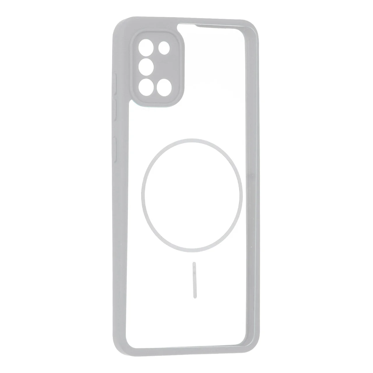 19178-1737732-1 قاب پشت سخت شفاف محافظ لنزدار طرح مگ سیف دور رنگی Samsung Galaxy A31 - طوسی - تصویر 1