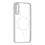 قاب پشت سخت شفاف محافظ لنزدار طرح مگ سیف دور رنگی Samsung Galaxy A50 / A50s / A30s - طوسی