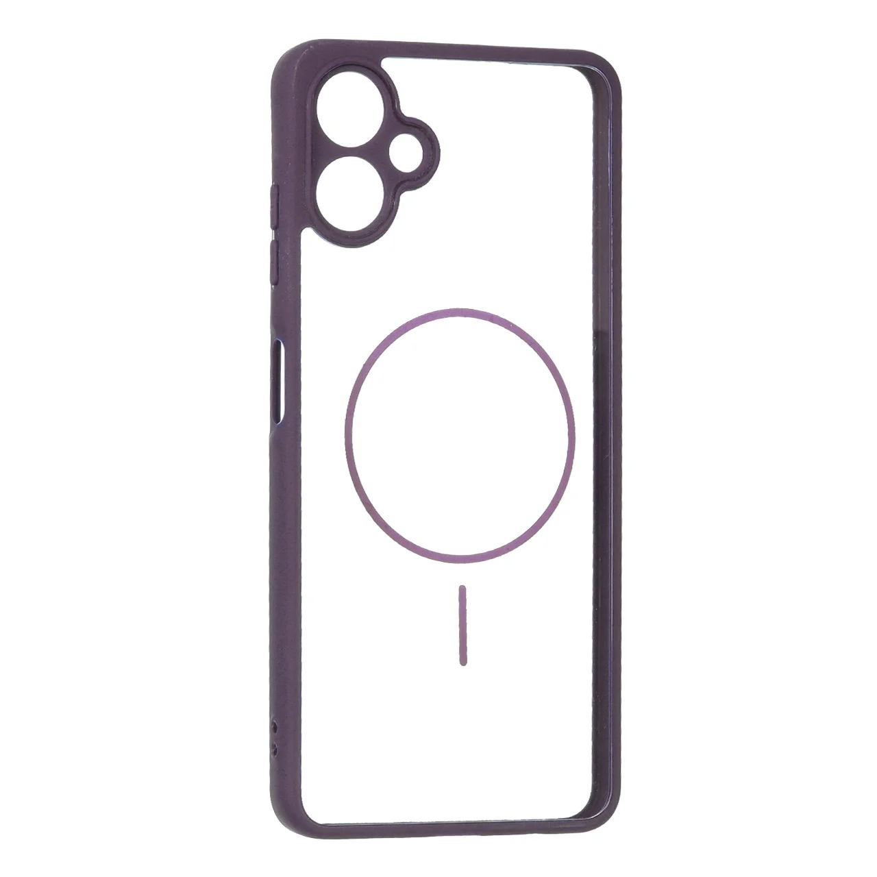 19178-1737774-1 قاب پشت سخت شفاف محافظ لنزدار طرح مگ سیف دور رنگی Samsung Galaxy A06 - بنفش - تصویر 1