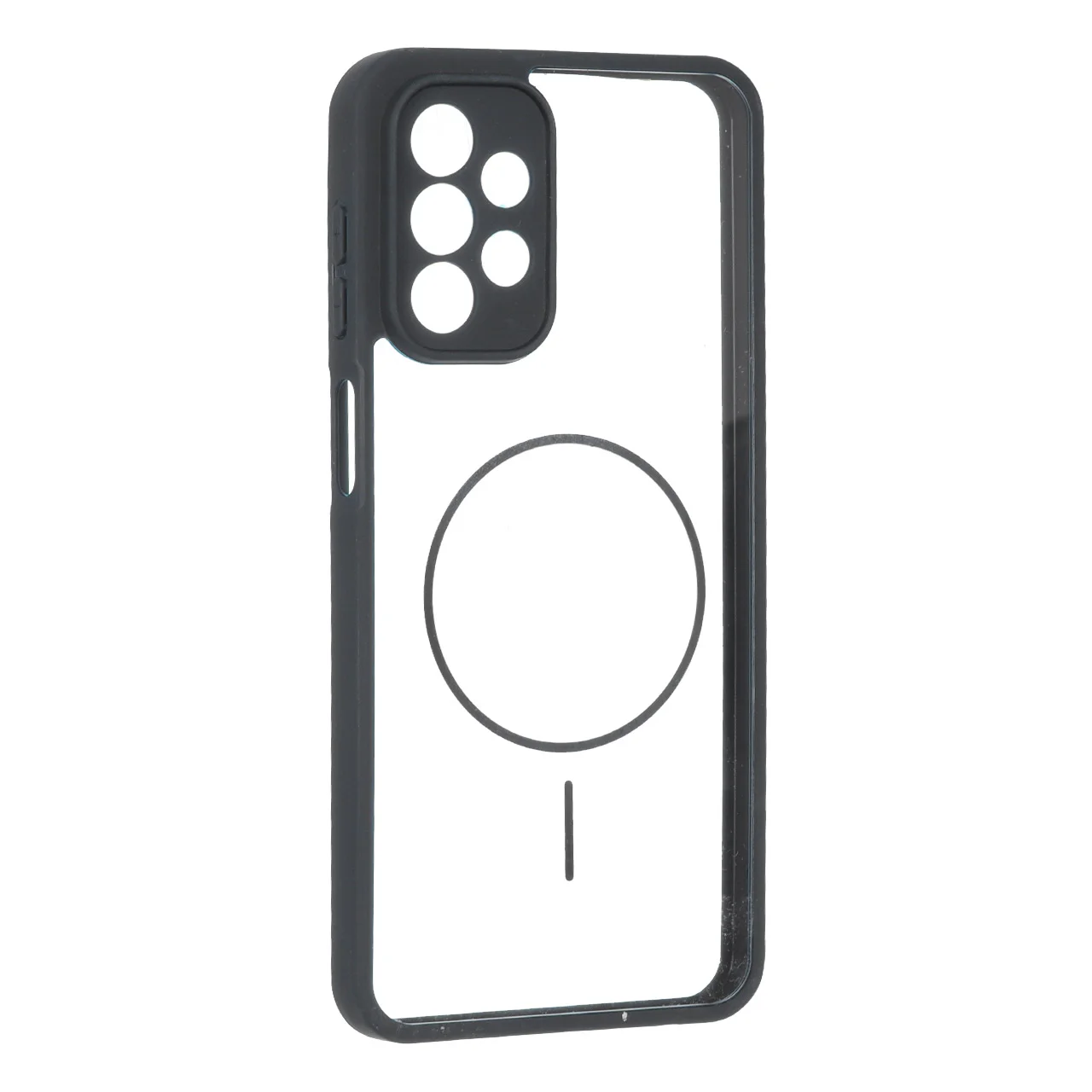 19178-1737858-1 قاب پشت سخت شفاف محافظ لنزدار طرح مگ سیف دور رنگی Samsung Galaxy A23 - مشکی - تصویر 1