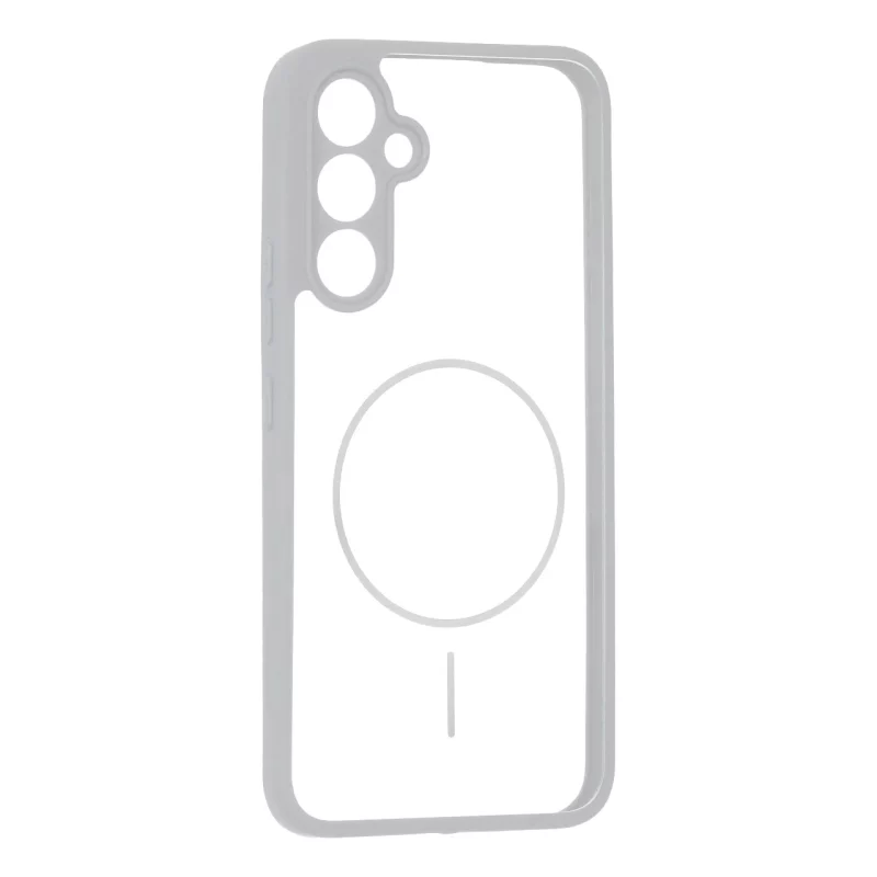 قاب پشت سخت شفاف محافظ لنزدار طرح مگ سیف دور رنگی Samsung Galaxy A54 - طوسی - تصویر 2