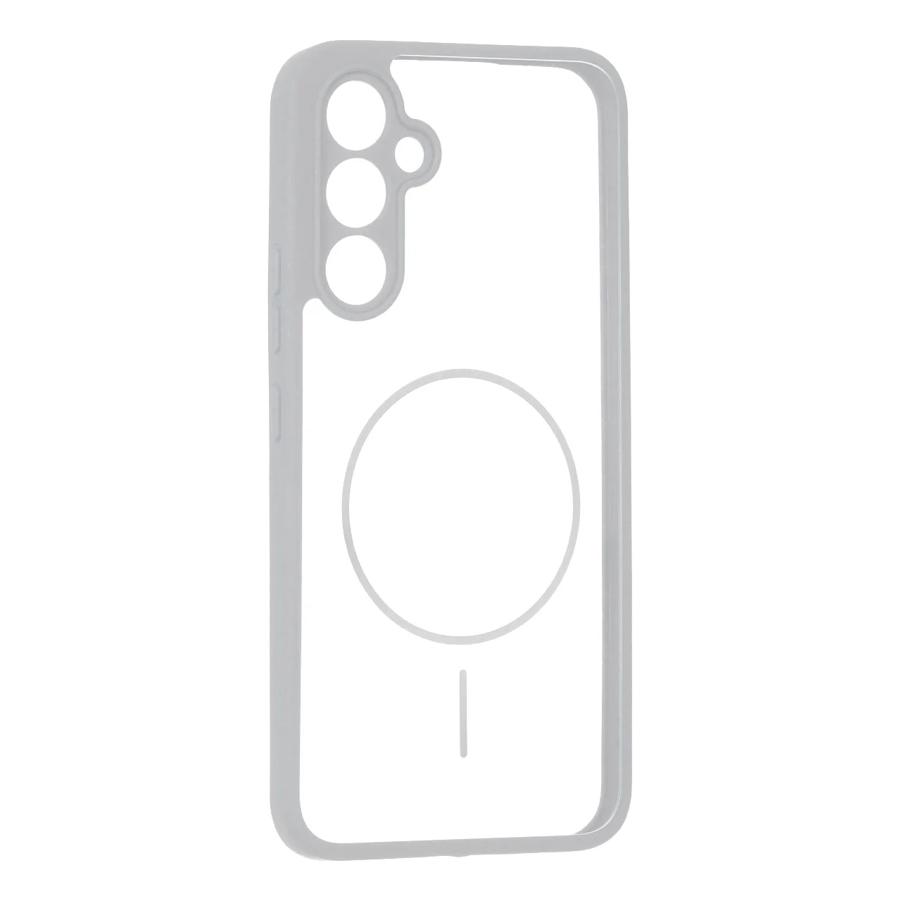 19178-1737884-1 قاب پشت سخت شفاف محافظ لنزدار طرح مگ سیف دور رنگی Samsung Galaxy A54 - طوسی - تصویر 1