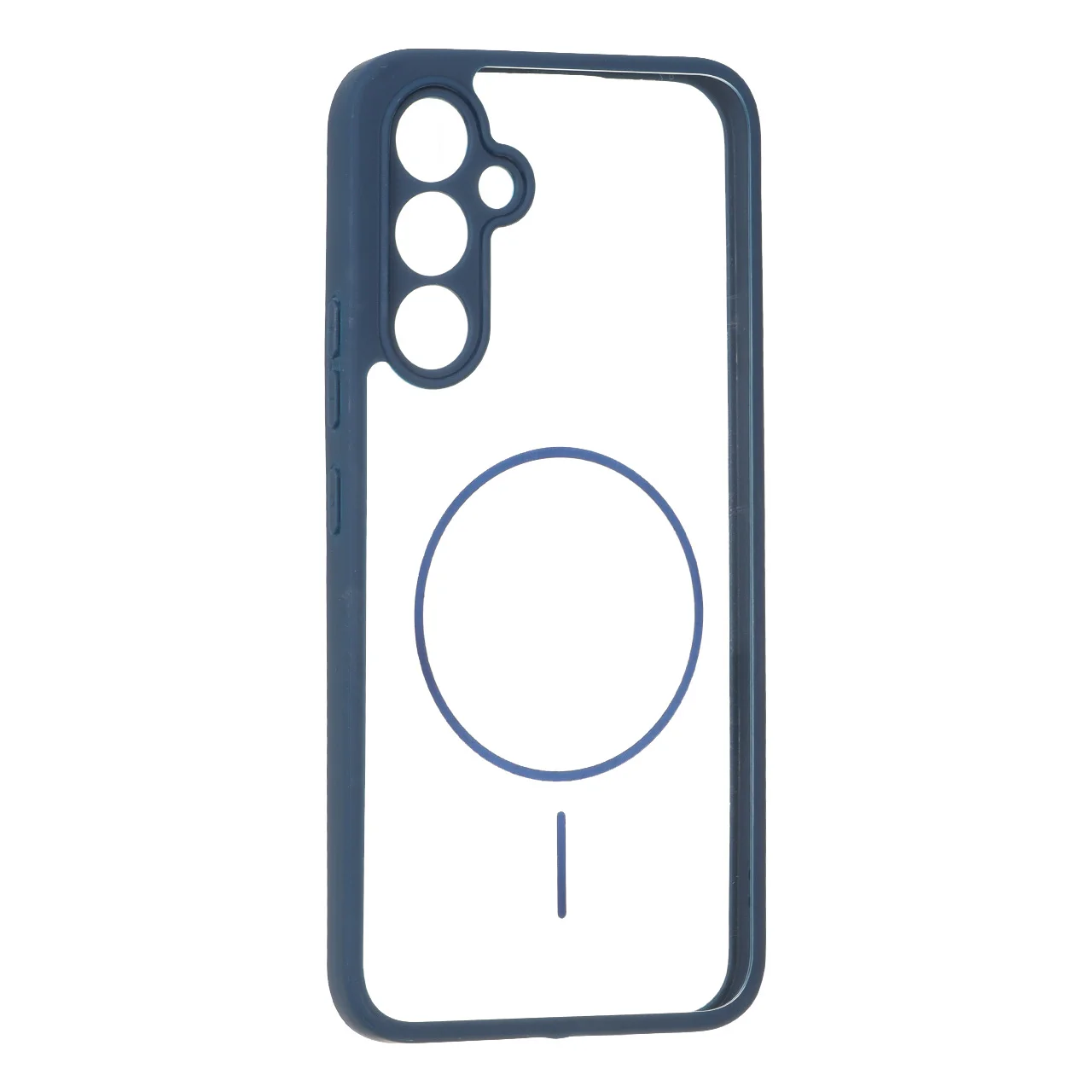 19178-1737888-1 قاب پشت سخت شفاف محافظ لنزدار طرح مگ سیف دور رنگی Samsung Galaxy A54 - سرمه ای - تصویر 1