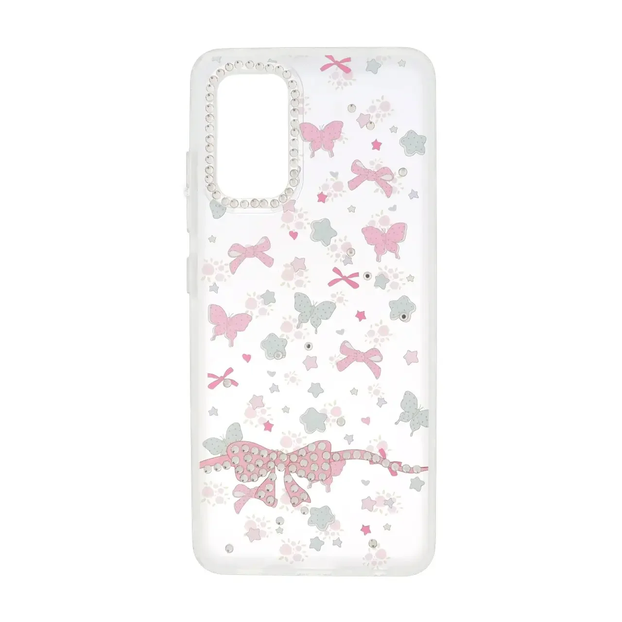 19178-1738332-1 قاب مات پاپیونی نگینی طرح دار Samsung Galaxy A32 4G - یاسی - تصویر 1