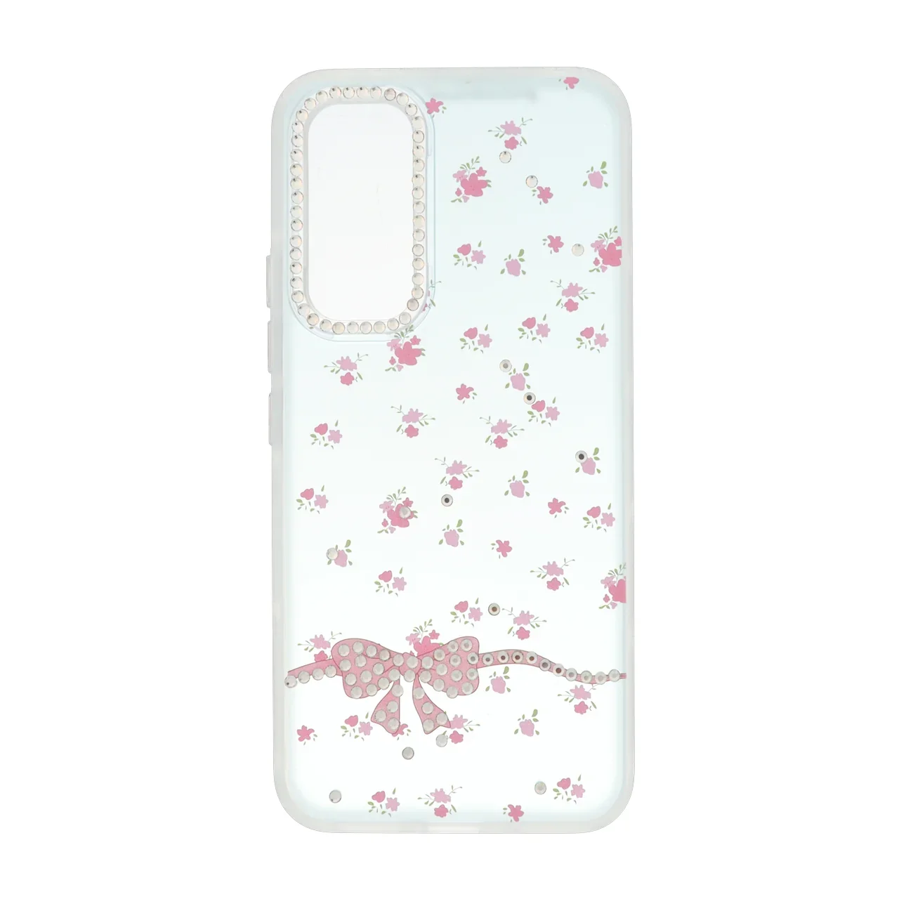 19178-1738440-1 قاب مات پاپیونی نگینی طرح دار Samsung Galaxy A54 - آبی - تصویر 1