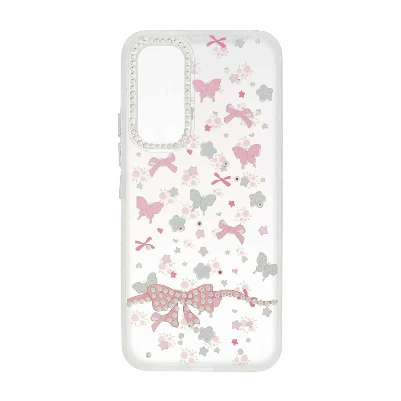 19178-1738444-1 قاب مات پاپیونی نگینی طرح دار Samsung Galaxy A54 - یاسی - تصویر 1
