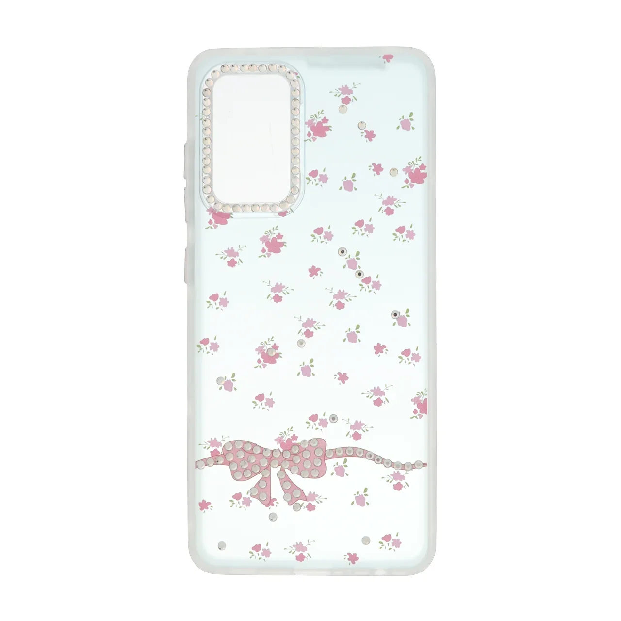 19178-1738472-1 قاب مات پاپیونی نگینی طرح دار Samsung Galaxy A52 / A52s - آبی - تصویر 1