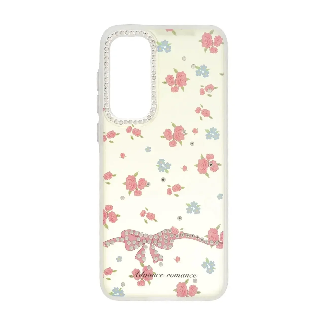 19178-1738542-1 قاب مات پاپیونی نگینی طرح دار Samsung Galaxy A35 / A55 - زرد - تصویر 1