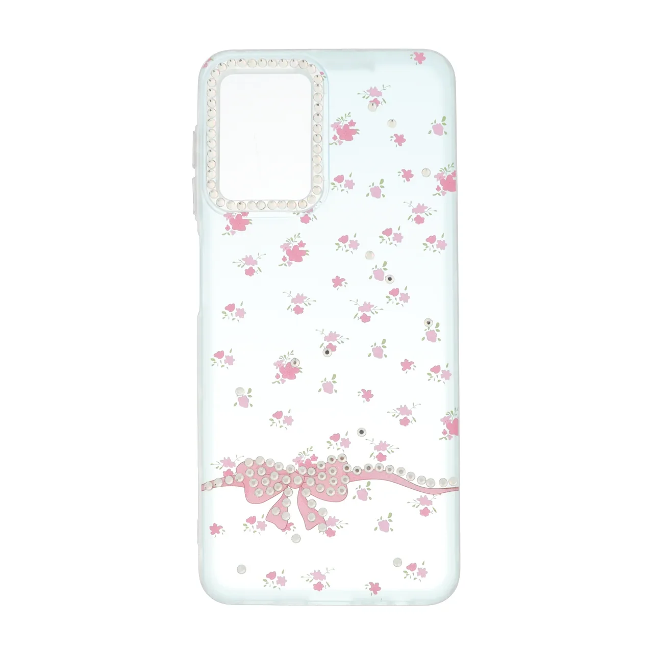 19178-1738680-1 قاب مات پاپیونی نگینی طرح دار Samsung Galaxy A22 4G / M22 / M32 4G / F22 - آبی - تصویر 1