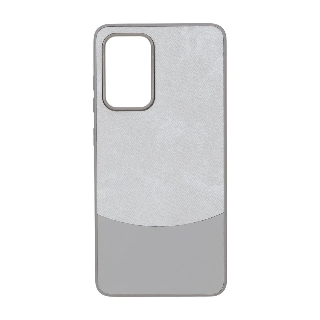 19178-1771500-1 قاب دو تکه طرح چرم و جیر Samsung Galaxy A52 / A52s - طوسی - تصویر 1