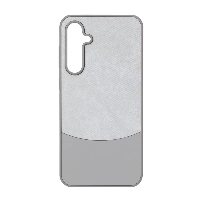 قاب دو تکه طرح چرم و جیر Samsung Galaxy S23 FE - طوسی - تصویر 2