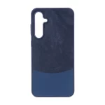 قاب دو تکه طرح چرم و جیر Samsung Galaxy S23 FE - سرمه ای