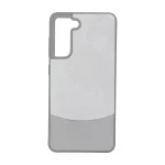 قاب دو تکه طرح چرم و جیر Samsung Galaxy S21 FE - طوسی