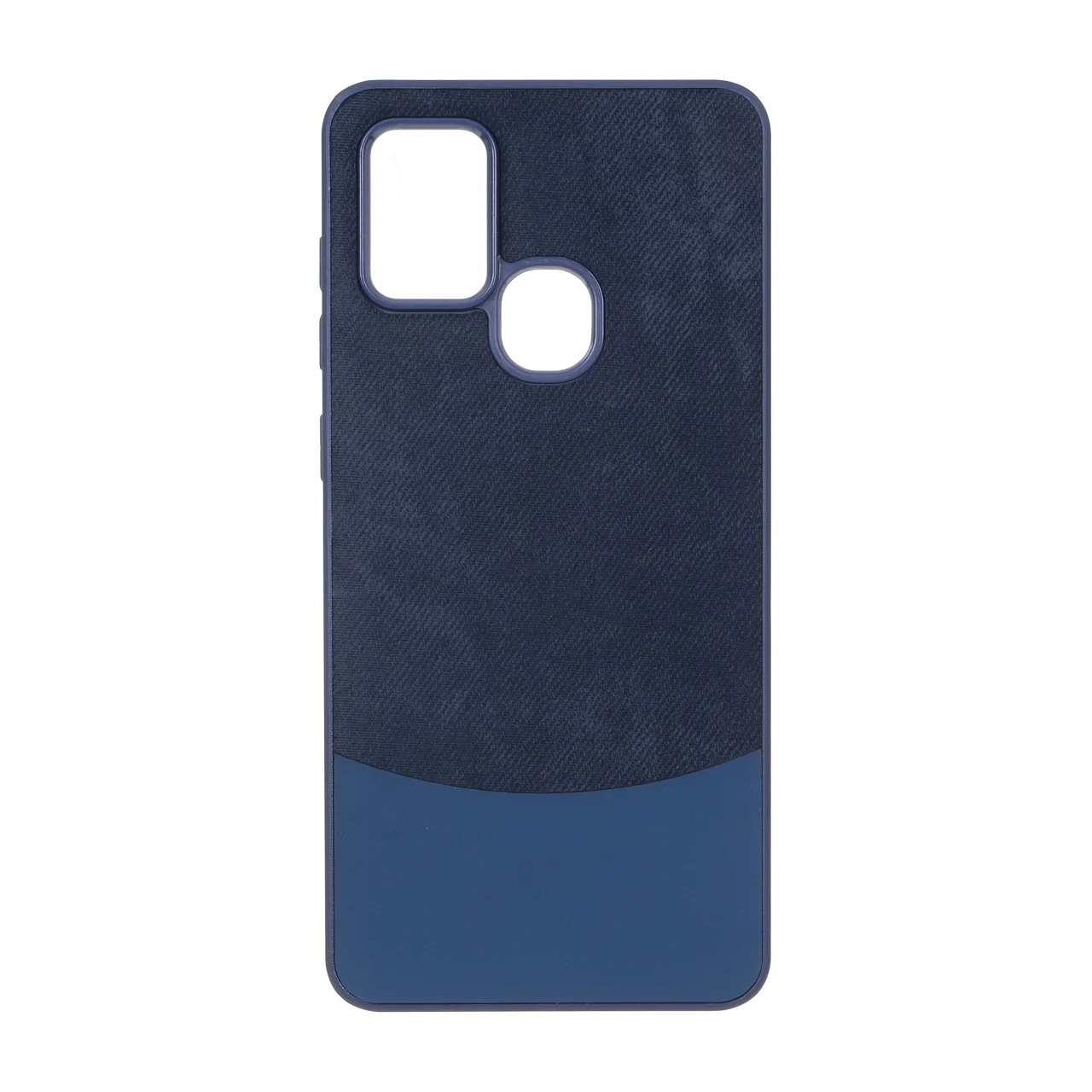 19178-1771532-1 قاب دو تکه طرح چرم و جیر Samsung Galaxy A21s - سرمه ای - تصویر 1