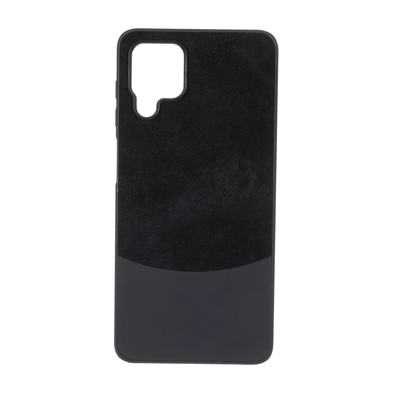 19178-1771534-1 قاب دو تکه طرح چرم و جیر Samsung Galaxy A12 / M12 / F12 - مشکی - تصویر 1