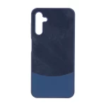 قاب دو تکه طرح چرم و جیر Samsung Galaxy A14 - سرمه ای