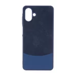 قاب دو تکه طرح چرم و جیر Samsung Galaxy A07 - سرمه ای