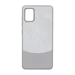 قاب دو تکه طرح چرم و جیر Samsung Galaxy A51 / M40s - طوسی