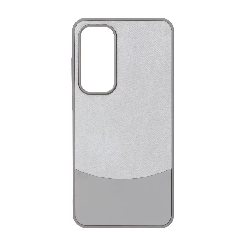 قاب دو تکه طرح چرم و جیر Samsung Galaxy S24 FE - طوسی - تصویر 2