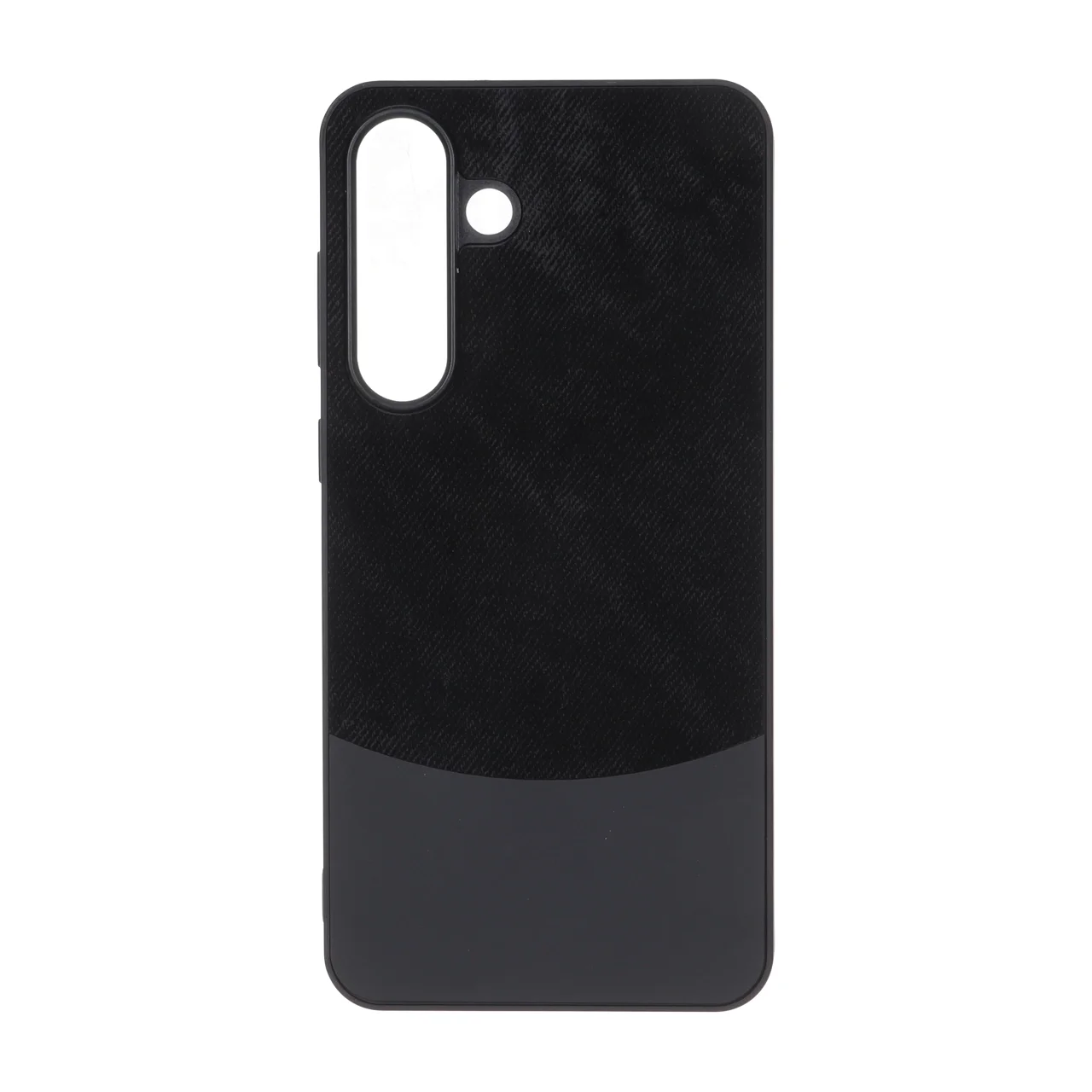 19178-1771624-1 قاب دو تکه طرح چرم و جیر Samsung Galaxy S25 FE - مشکی - تصویر 1