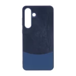 قاب دو تکه طرح چرم و جیر Samsung Galaxy S25 FE - سرمه ای