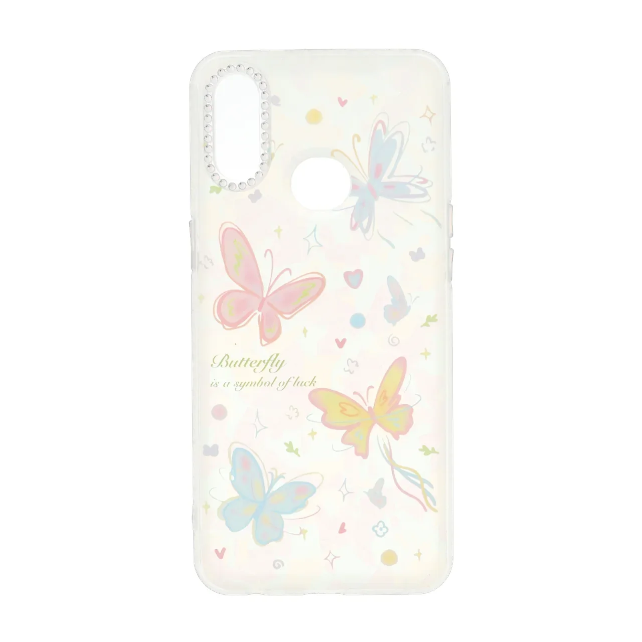19178-1779228-1 قاب ماربل دور مات طرح دار نگین دار Samsung Galaxy A10s - کد 122 - تصویر 1