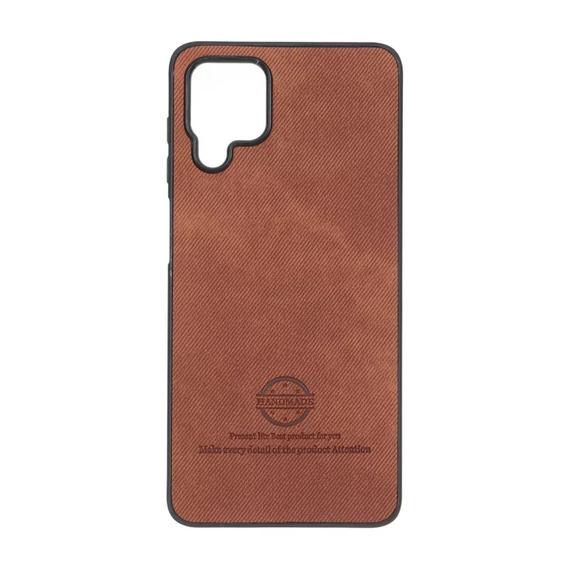 قاب HandMade جیر طرح پارچه ای Samsung Galaxy A12 / M12 / F12 - قهوه ای - تصویر 2
