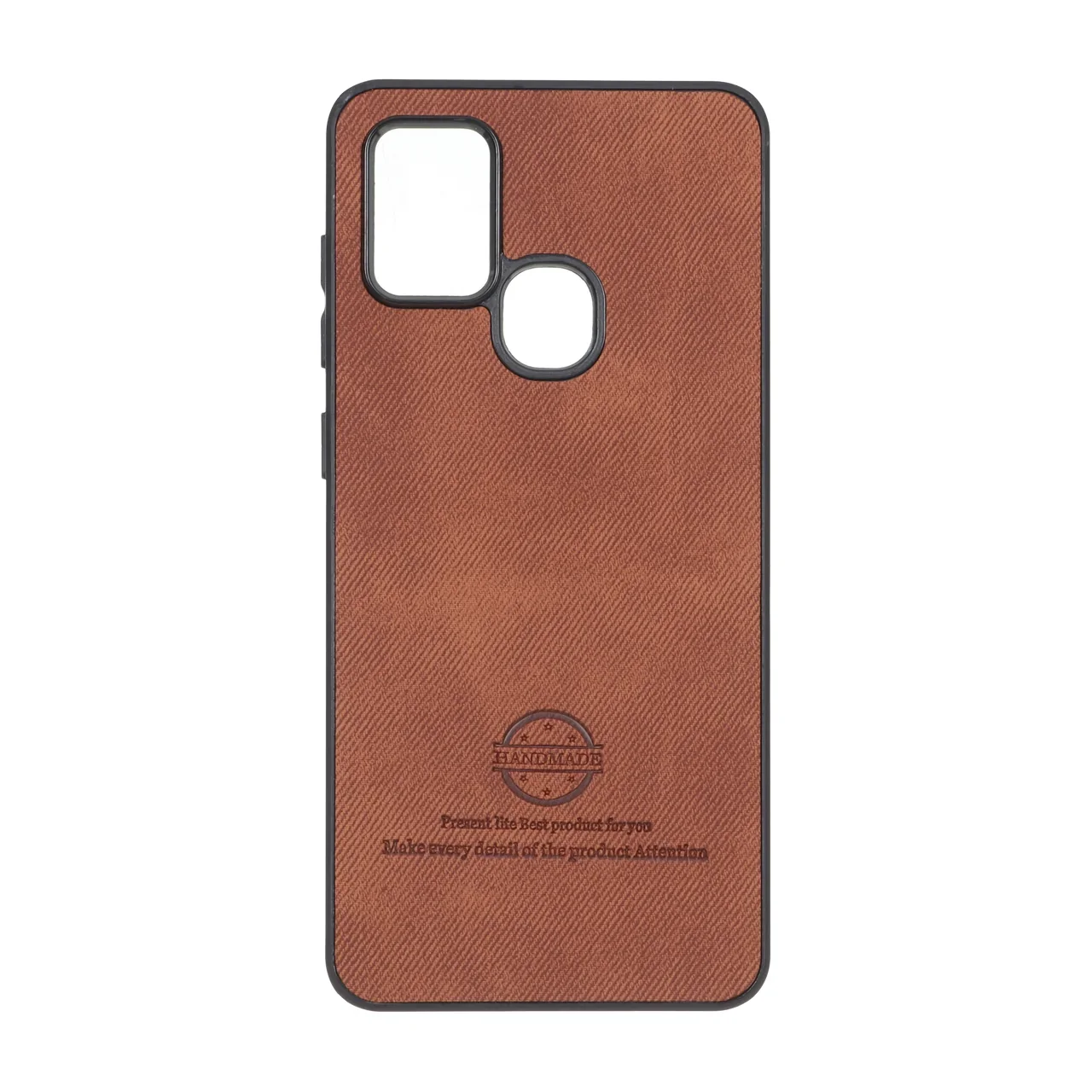 19178-1816162-1 قاب HandMade جیر طرح پارچه ای Samsung Galaxy A21s - قهوه ای - تصویر 1