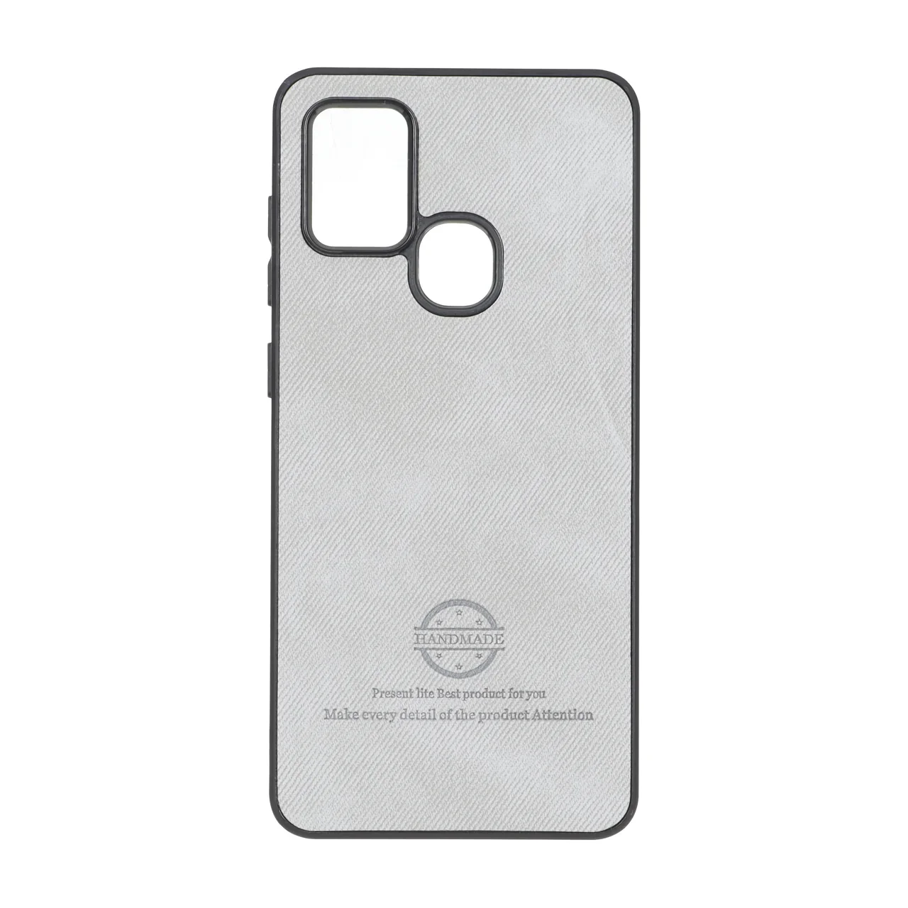 19178-1816166-1 قاب HandMade جیر طرح پارچه ای Samsung Galaxy A21s - طوسی - تصویر 1