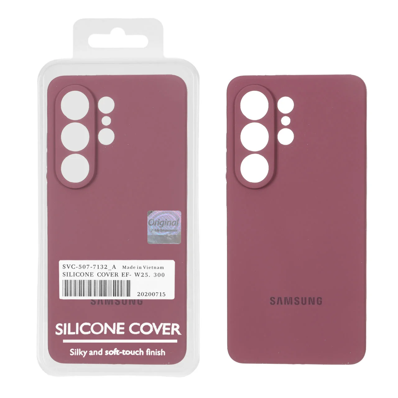 19178-2322800-1 قاب سیلیکونی پاک کنی اورجینال Master Quality مدل Samsung Galaxy S26 Ultra - زرشکی (پک دار) - تصویر 1