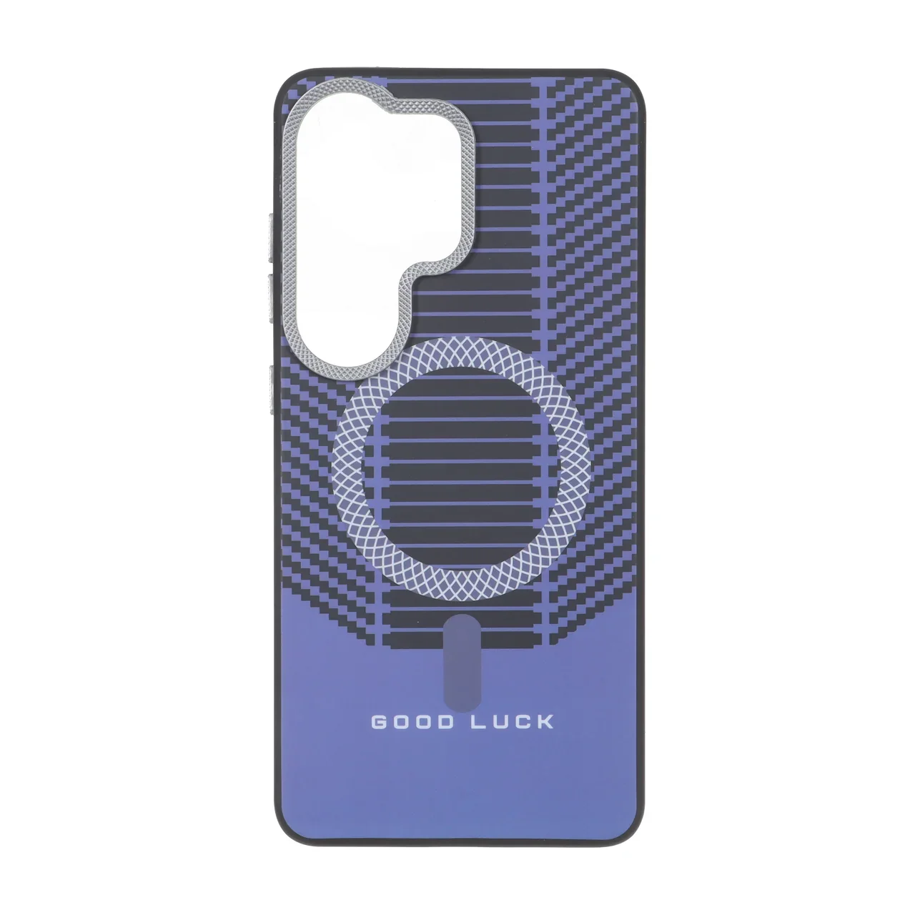 19178-2395822-1 قاب Good Luck هاشور دار لنز کربن طرح مگ سیف Samsung Galaxy S26 Ultra - بنفش - تصویر 1