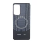 قاب Good Luck هاشور دار لنز کربن طرح مگ سیف Samsung Galaxy S20 FE - مشکی