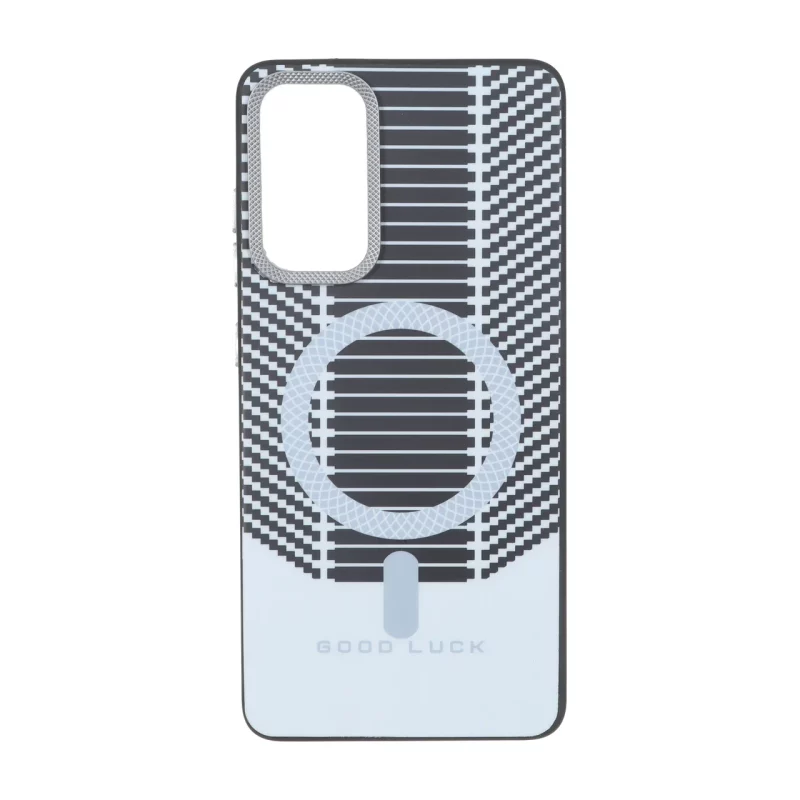 قاب Good Luck هاشور دار لنز کربن طرح مگ سیف Samsung Galaxy S20 FE - سفید - تصویر 2
