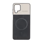 قاب Puloka دو تکه طرح چرم و کبریتی Magnet فلزی Samsung Galaxy A12 / M12 / F12 - مشکی