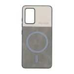 قاب Puloka دو تکه طرح چرم و کبریتی Magnet فلزی Samsung Galaxy A32 4G - خاکستری