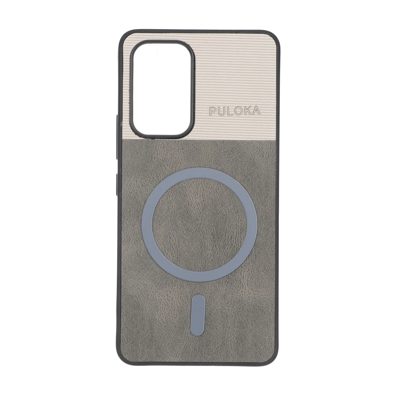 19178-2858608-1 قاب Puloka دو تکه طرح چرم و کبریتی Magnet فلزی Samsung Galaxy A53 - خاکستری - تصویر 1