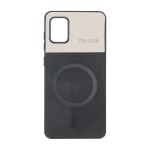 قاب Puloka دو تکه طرح چرم و کبریتی Magnet فلزی Samsung Galaxy A31 - مشکی