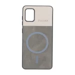 قاب Puloka دو تکه طرح چرم و کبریتی Magnet فلزی Samsung Galaxy A31 - خاکستری